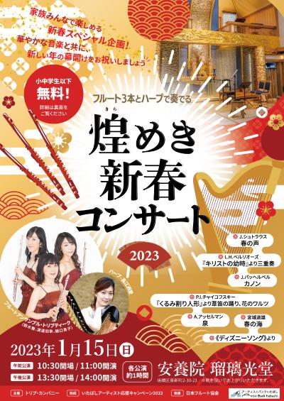 Shimmering New Year's Concert with 3 Flutes and Harp 2023